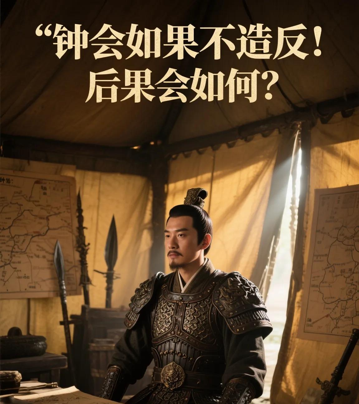 钟会如果不造反，后果会如何？
成都庆功宴上，钟会举杯的手停在半空。
耳边回响着司