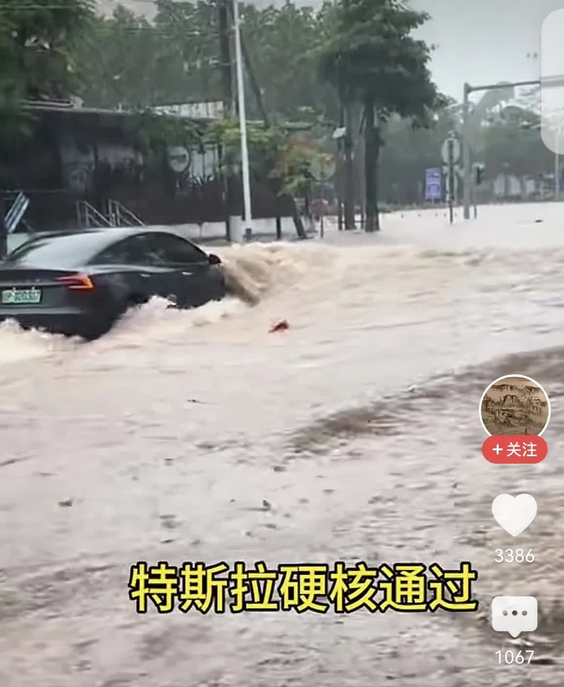 这个特斯拉免费广告价值几个亿！估计比亚迪仰望U8心里跑过万匹“草泥🐴”……你说