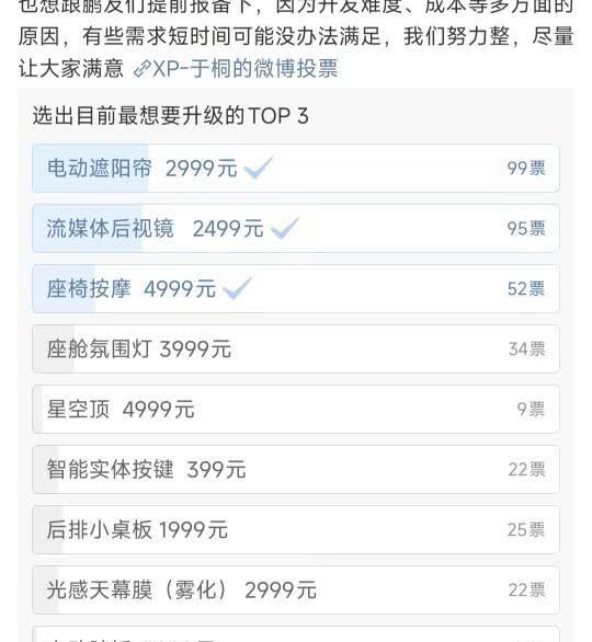 小鹏老车主快来投票选出你最想要的OTA项目
—小鹏老车主来选出最想要的OTA，