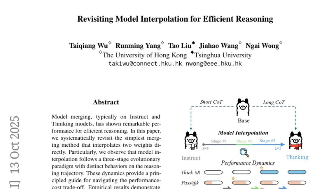 香港大学团队发现双模型融合提升AI推理能力