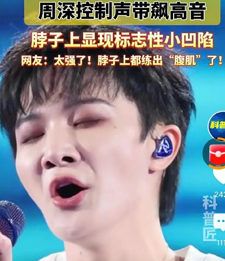 唱歌的方式是一个方面。你仔细看看，他纹了眉，涂了眼影，画了眼线，嘴唇用的应该是浅
