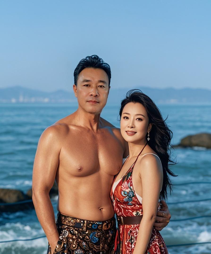 在海边