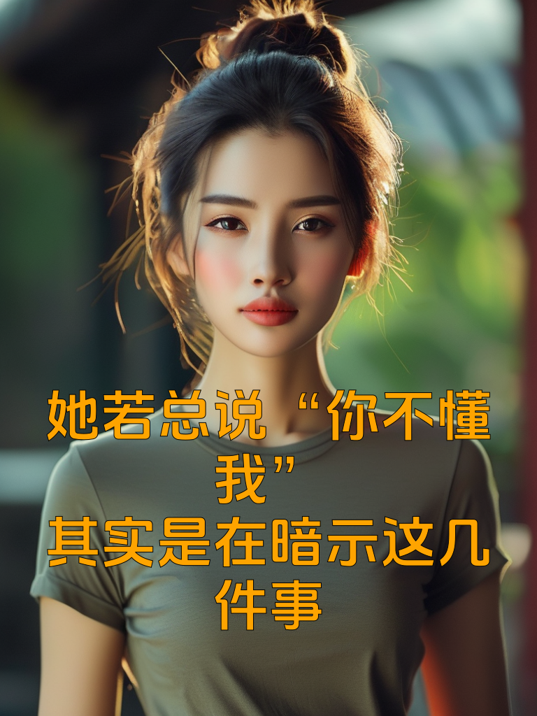 她若总说“你不懂我”，其实是在暗示这几件事