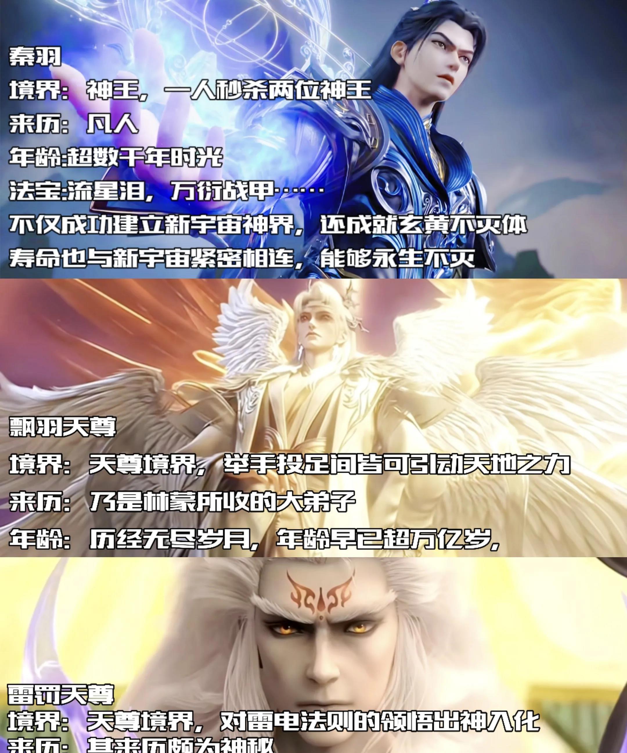 在星辰变中，秦羽成就神王后，能不能跨境打过飘羽天尊或者雷罚天尊

秦羽
境界