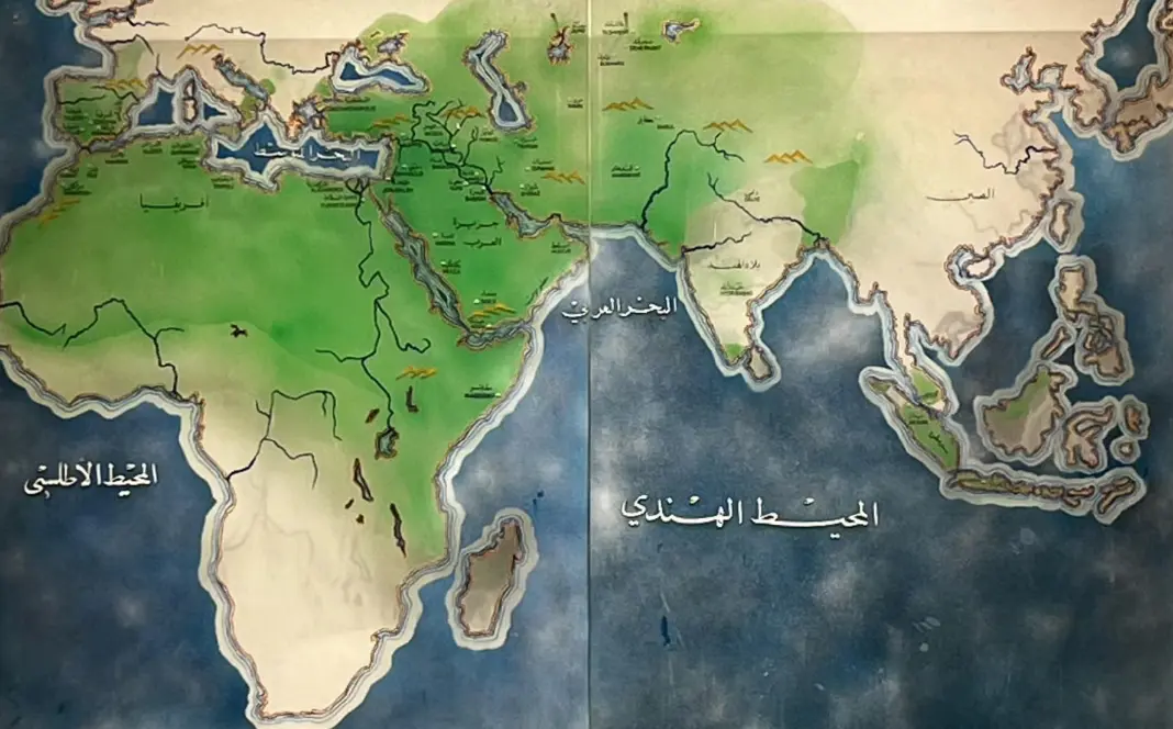 伊拉克国家博物馆的伊斯兰世界地图