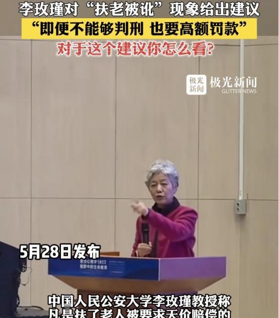 2024年，中国人民公安大学李玫瑾建议，凡是扶了老人被要求天价赔偿的，在老人拿不