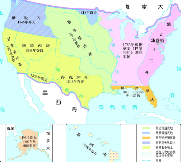 为什么美国的土地总是通过购买的手段来获得？这正是美国比俄罗斯高明的地方，因为如果