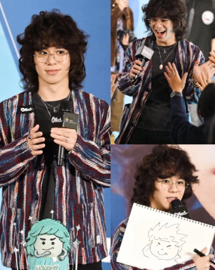 最早对曾比特的印象除了唱歌好听，就是爆炸头!现在瘦下来，换了发型感觉更帅气了，但