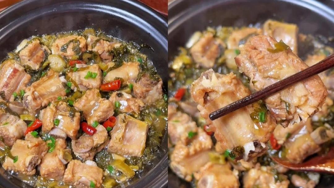 酸菜排骨煲：酸香浓郁，排骨软烂，家常美味一锅出