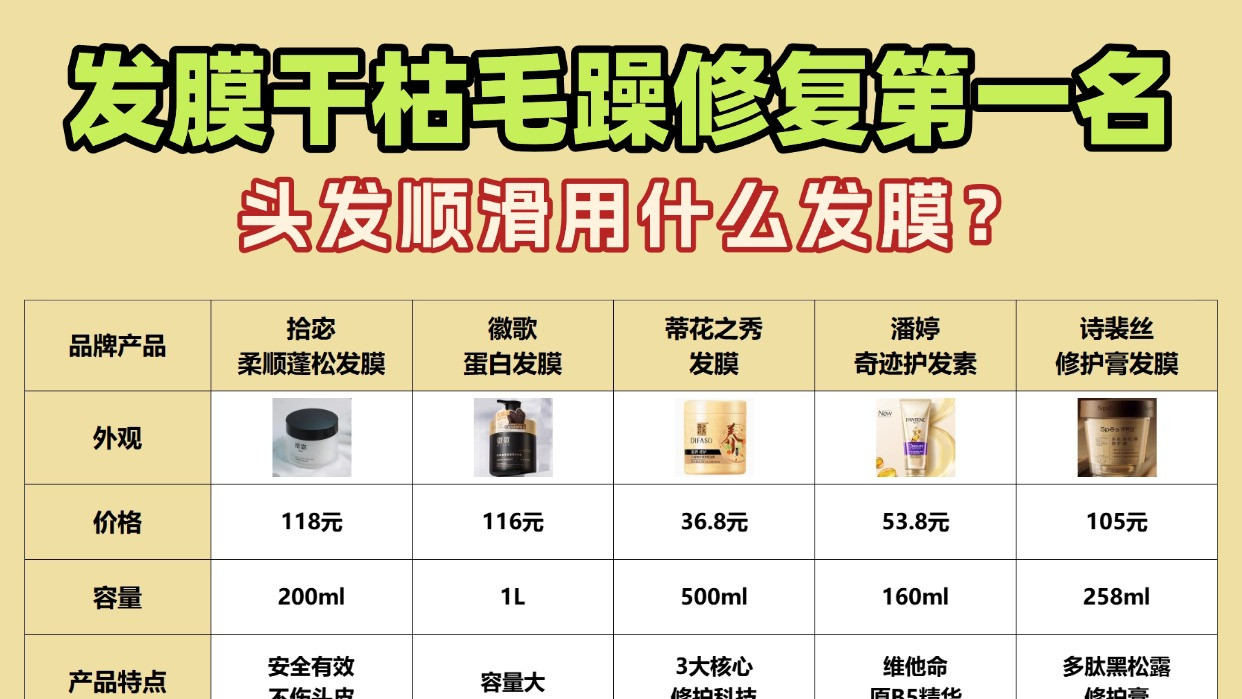 头发顺滑用什么发膜？发膜干枯毛躁修复第一名！专用正品分享