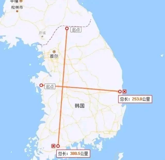 韩国为什么老是认为自己的国土面积很大，上下左右测量了一下，也不大啊，真佩服他们的