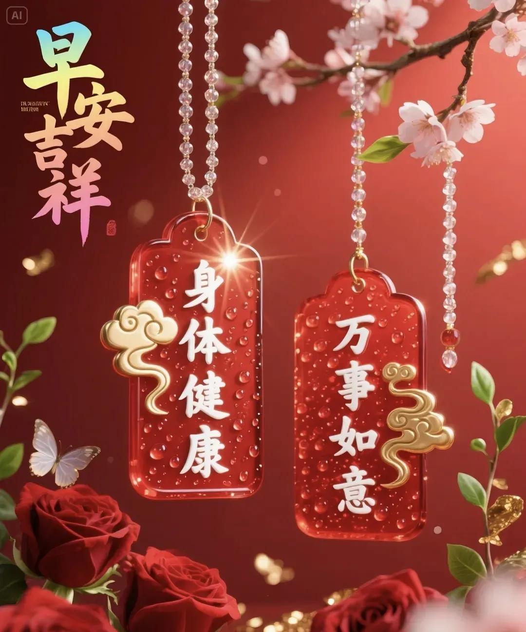 早安吉祥安康：
爽爽晨风迎朝阳，多多祝福送吉祥，悠悠岁月心舒畅，开开心心度时光，