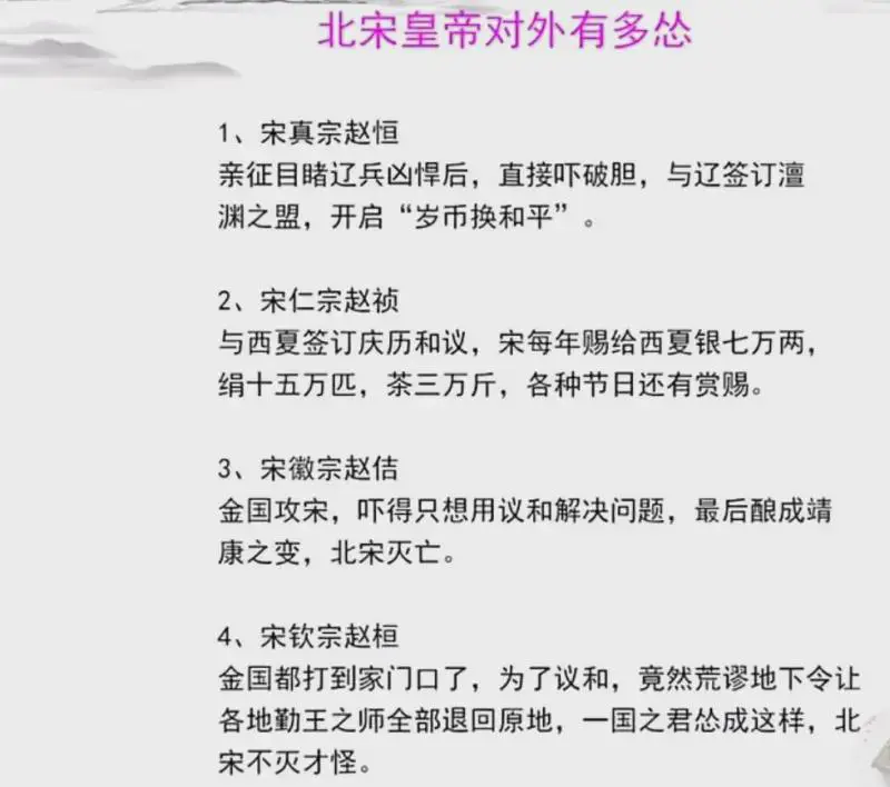 历史上北宋皇帝对外有多怂？
