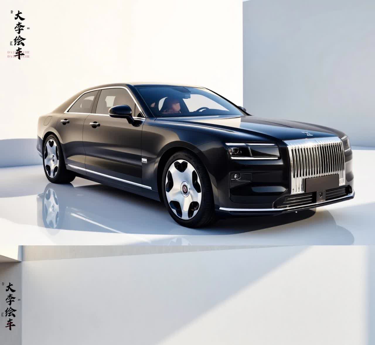 今天都说极氪会有个9系轿车，那咱也再来三张畅想图感受一下，还是方方正正的有气势，