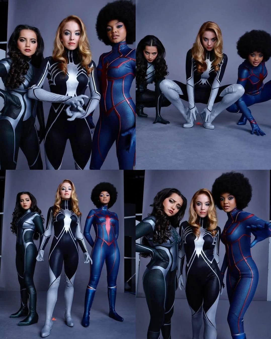 新发布的《Madame Web》中悉尼·斯威尼、伊莎贝拉·默塞德和塞莱斯特·奥康