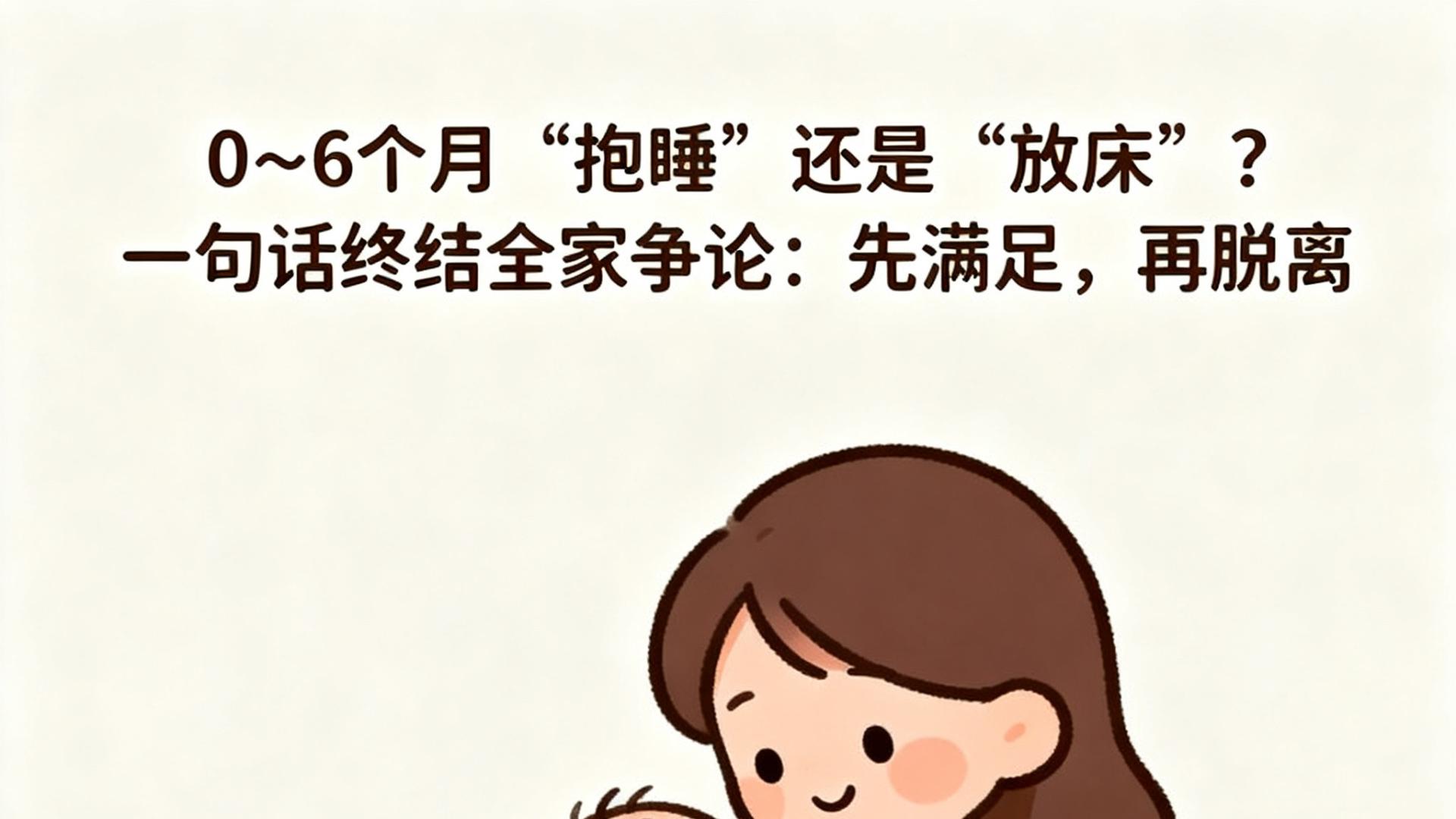 0～6个月“抱睡”还是“放床”？ 一句话终结全家争论：先满足，再脱离