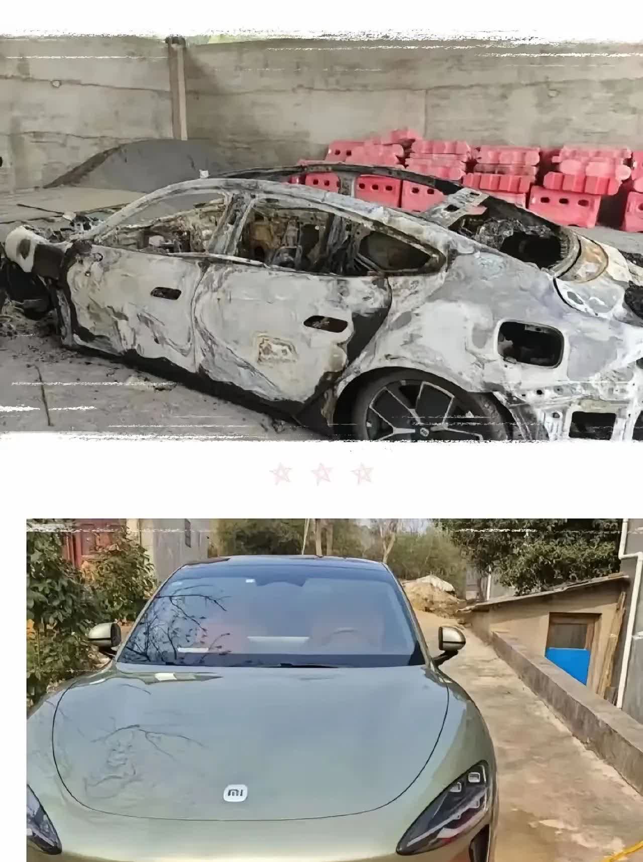 高速爆燃的小米SU7烧成这样，三个女孩才20岁出头，这个年纪其实还是孩子，年轻人