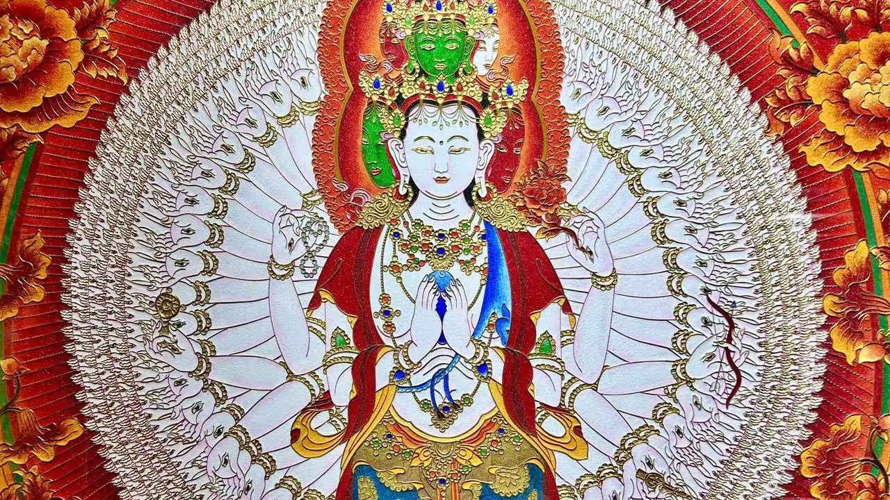 封神！千手观音唐卡