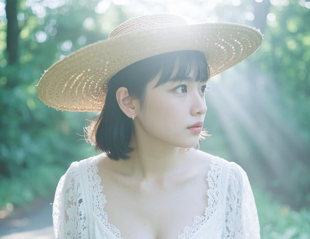 在这片绿色的世界里，她是最美的点缀。