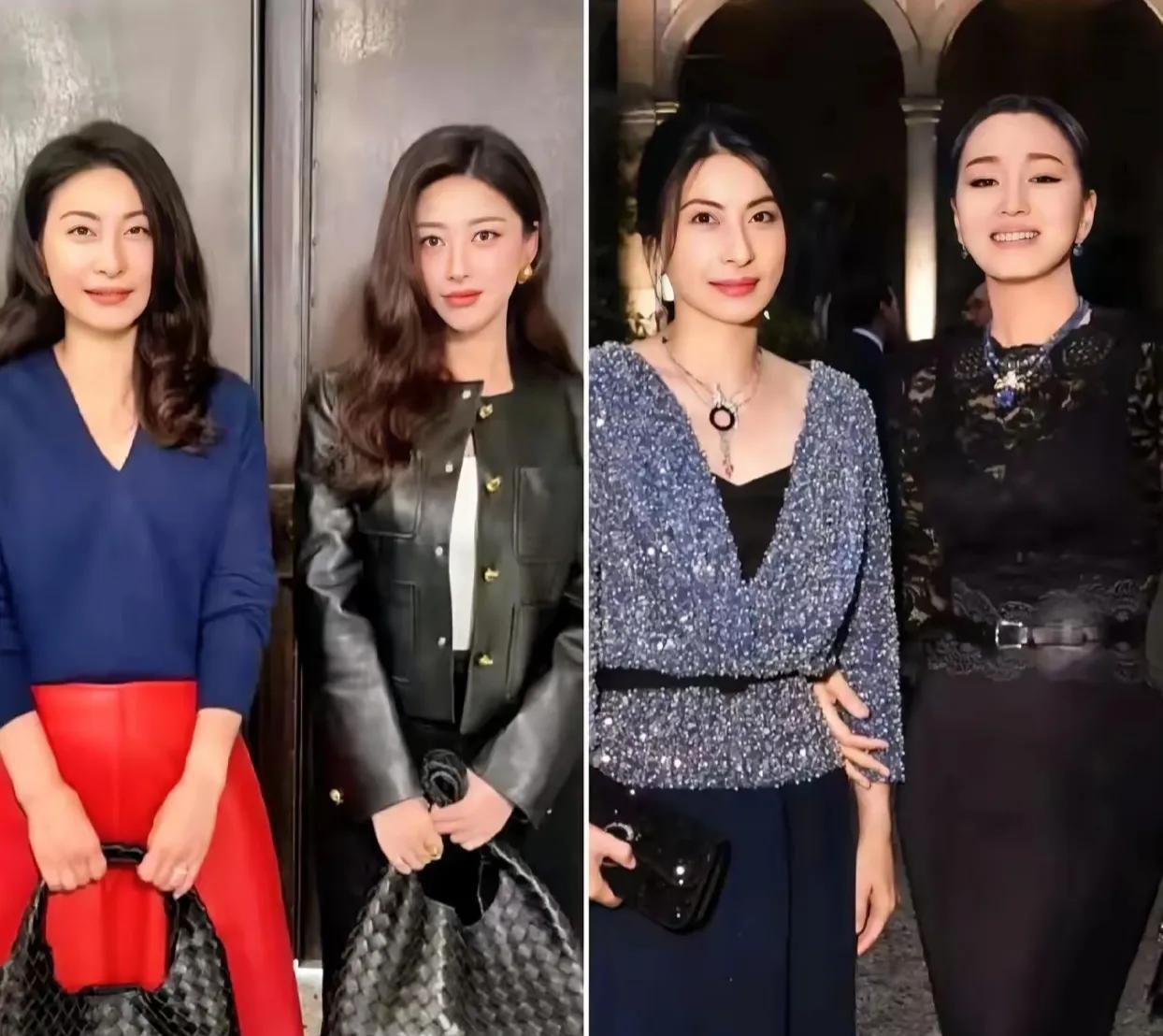 郭晶晶除了体育才能外，还有一个必杀技，就是无论和多出彩的女明星在一起合照，都不输
