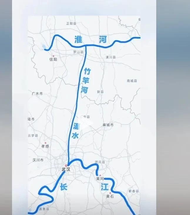 这是信阳提出的引江济淮方案，很大胆啊，敢从武汉引长江水到信阳。
但引到信阳没有什