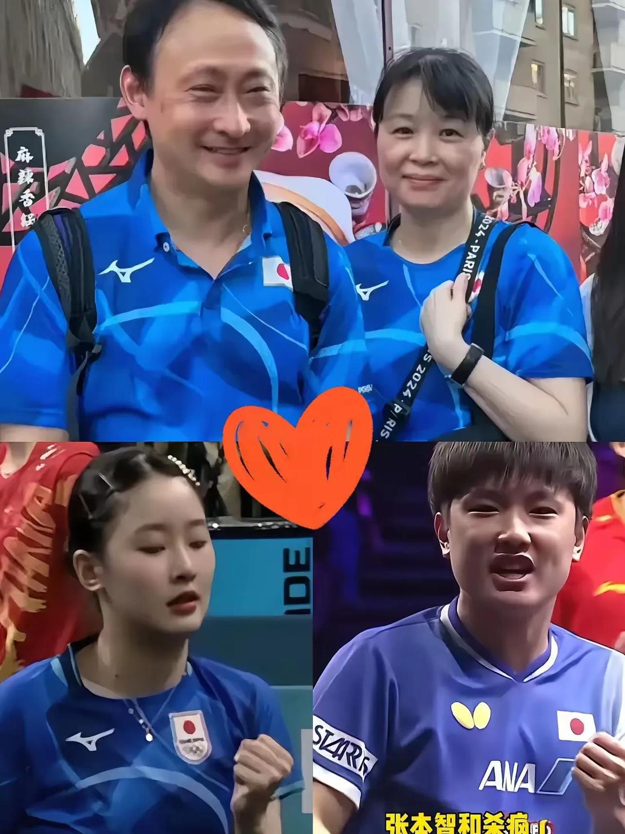 瞧这一家子，表情是这么诡异
张本宇，儿子夺冠了，喜滋滋的。
张本凌，儿子夺冠也高