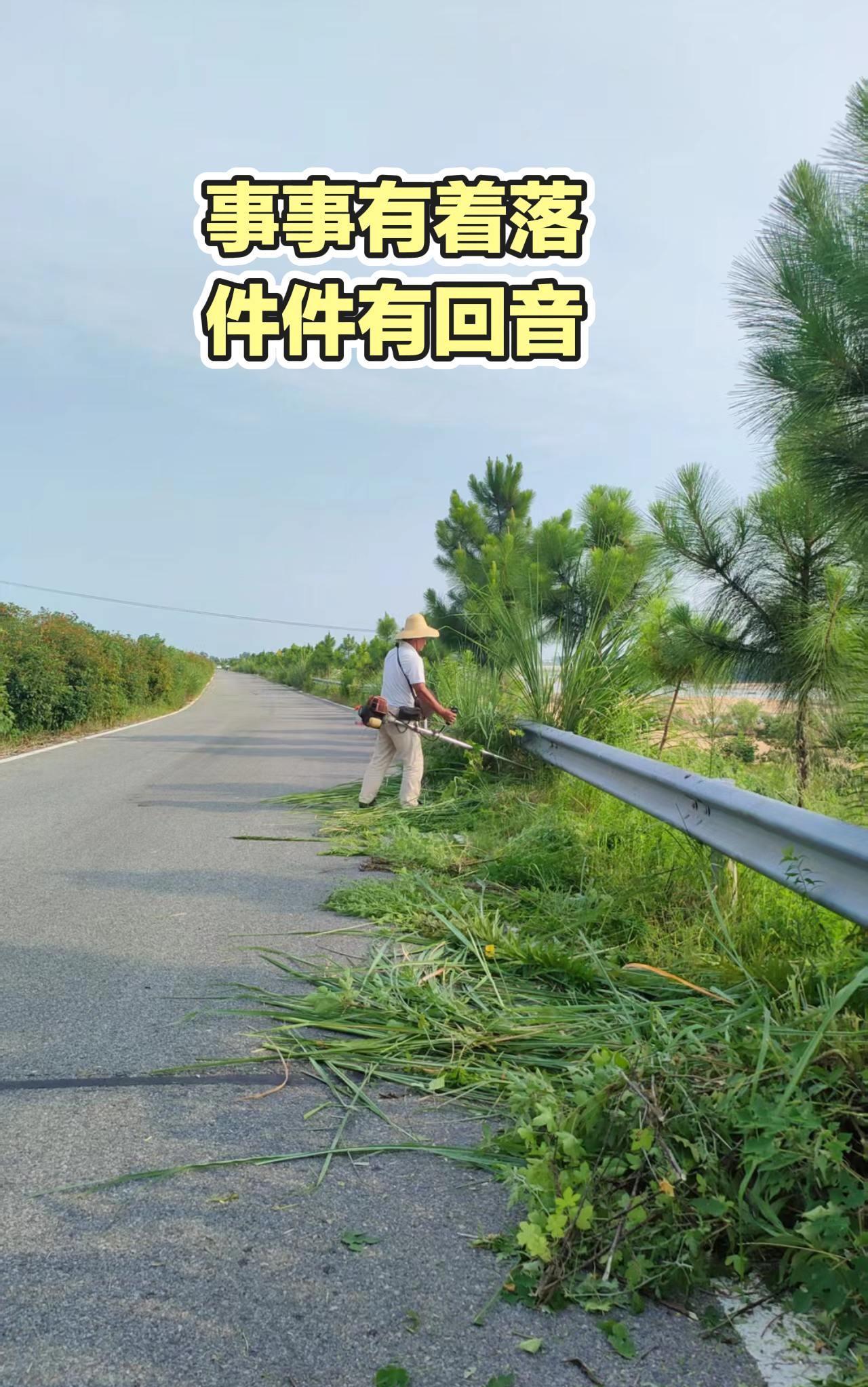 清除杂草，提升居民出行幸福感。#原创视频 #最美公路风景