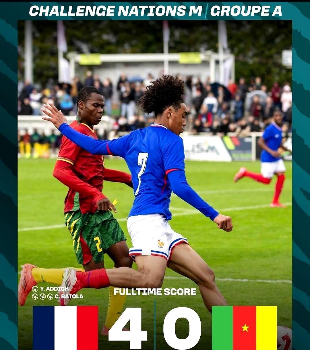 蒙太古最后一轮四场比赛战果！
法国U16直接给喀麦隆U16灌了个4-0，这碾压局