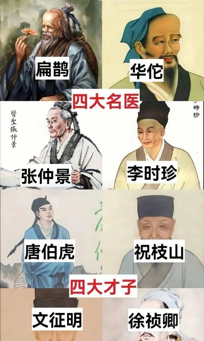 古代各个领域的四大人物
历史不是非黑即白的剧本，而是一座人性的迷宫。 一口气看遍