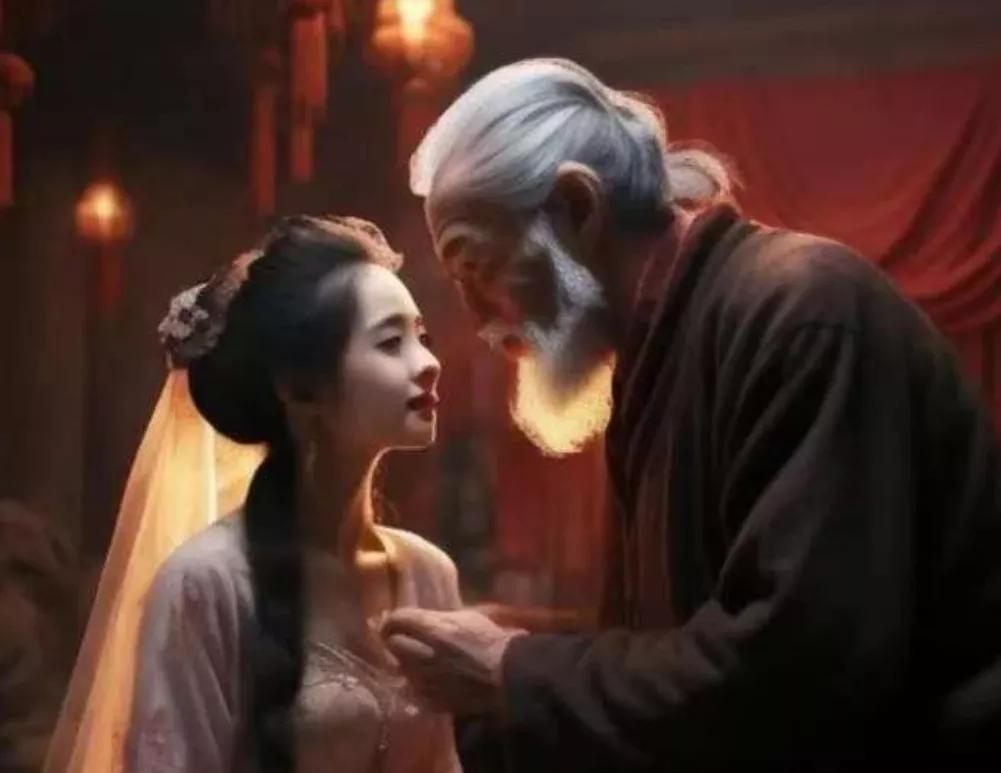 1070年，80岁的张先纳了18岁的少女为妾，洞房花烛夜张先对娇艳的新娘子说：“