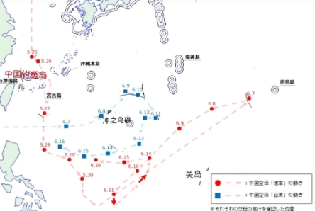 看到日本发布的中国双航母轨迹图，感觉中国还是太低调
这是近期日本防卫省对外发布的