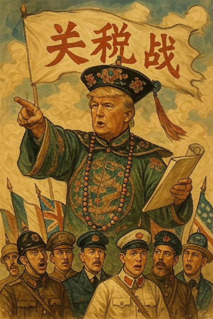 美国被加关税后特朗普呼吁冷静##特朗普暂停征收关税90天！先是试图用34%和84