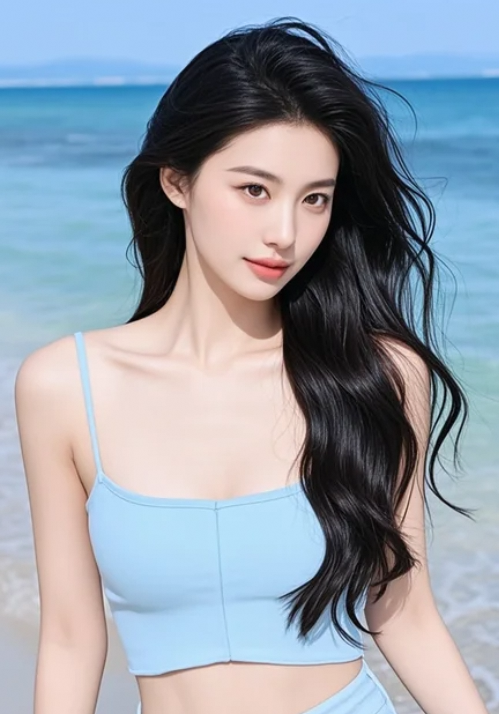 小姐姐的笑容太干净，像风吹过初雪般清爽！