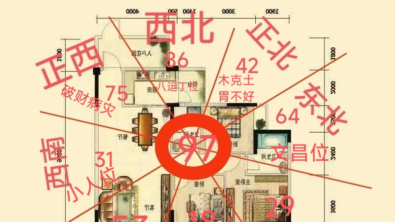 亥山巳向八运商品房布局