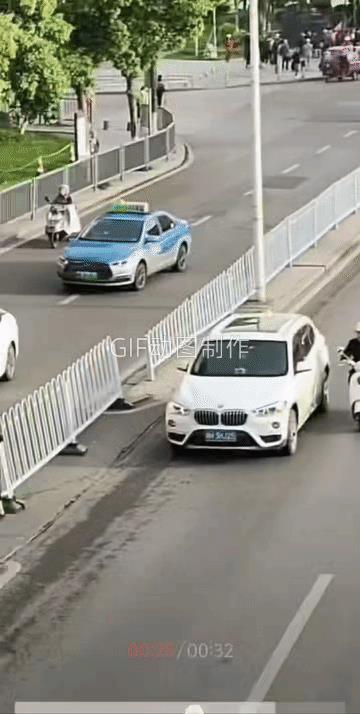你说她蠢，她知道搬开隔离围栏走近路；
你说她聪明，她却敢搬隔离围栏干傻事儿。
傻