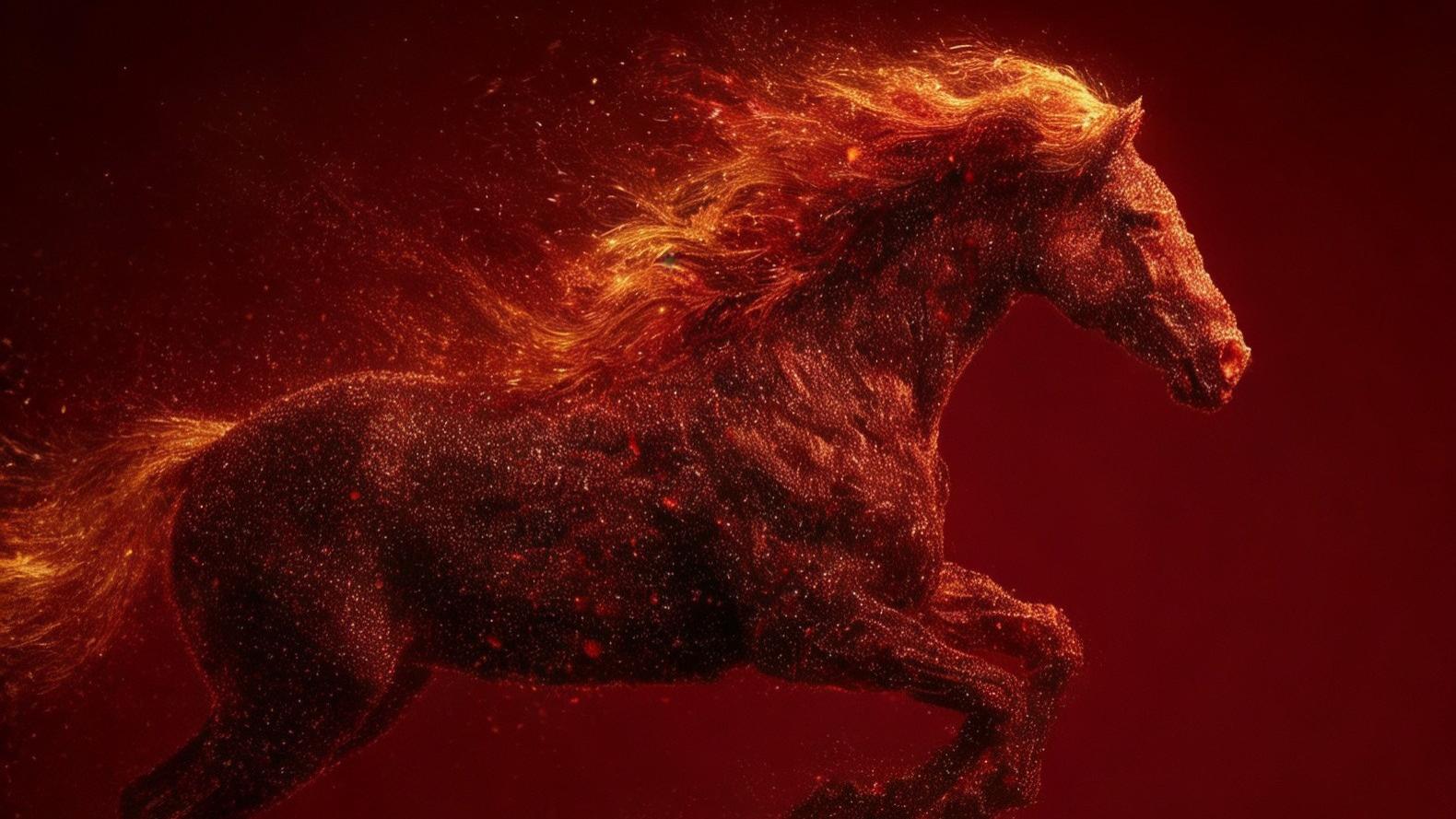 ComfyUI 赤马年新年插画