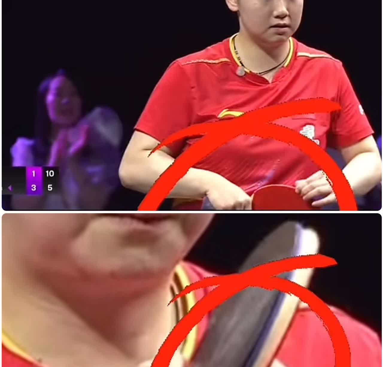 赛场上的一个动作

却意外暴露了孙颖莎的人品

孙颖莎败给了陈幸同，说实