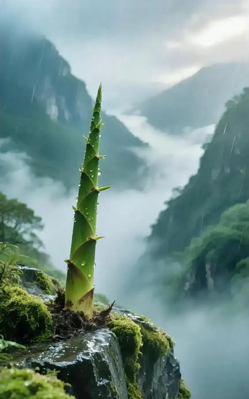 雨中独秀，山间精灵，大自然的馈赠。
