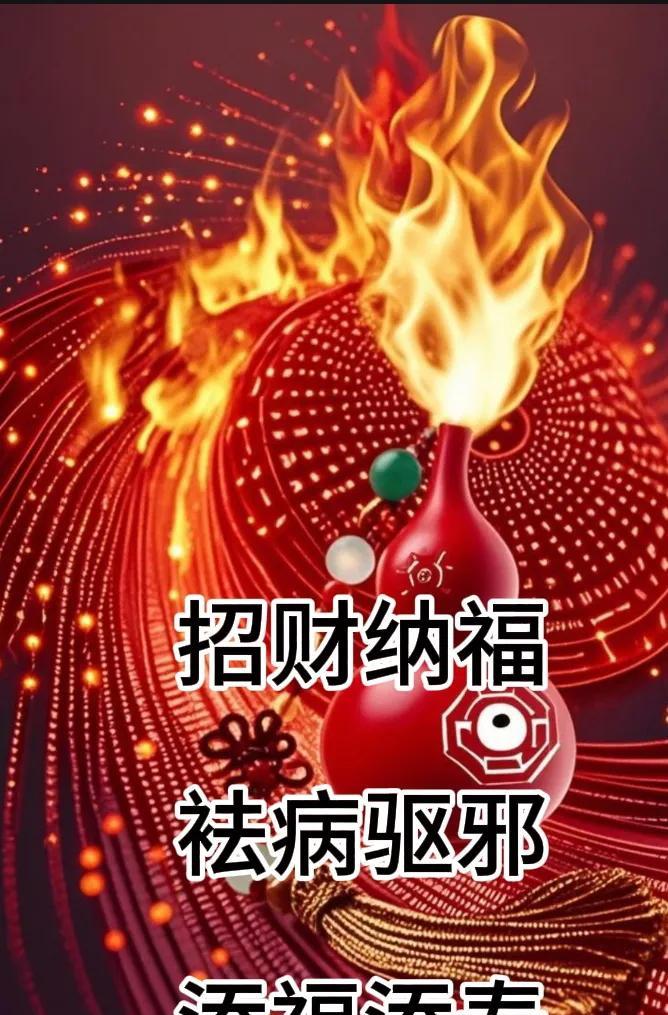 古代民间传说，遇见葫芦喷火焰，千万别急划走，说句【招财纳福】往后一定能万事顺心，