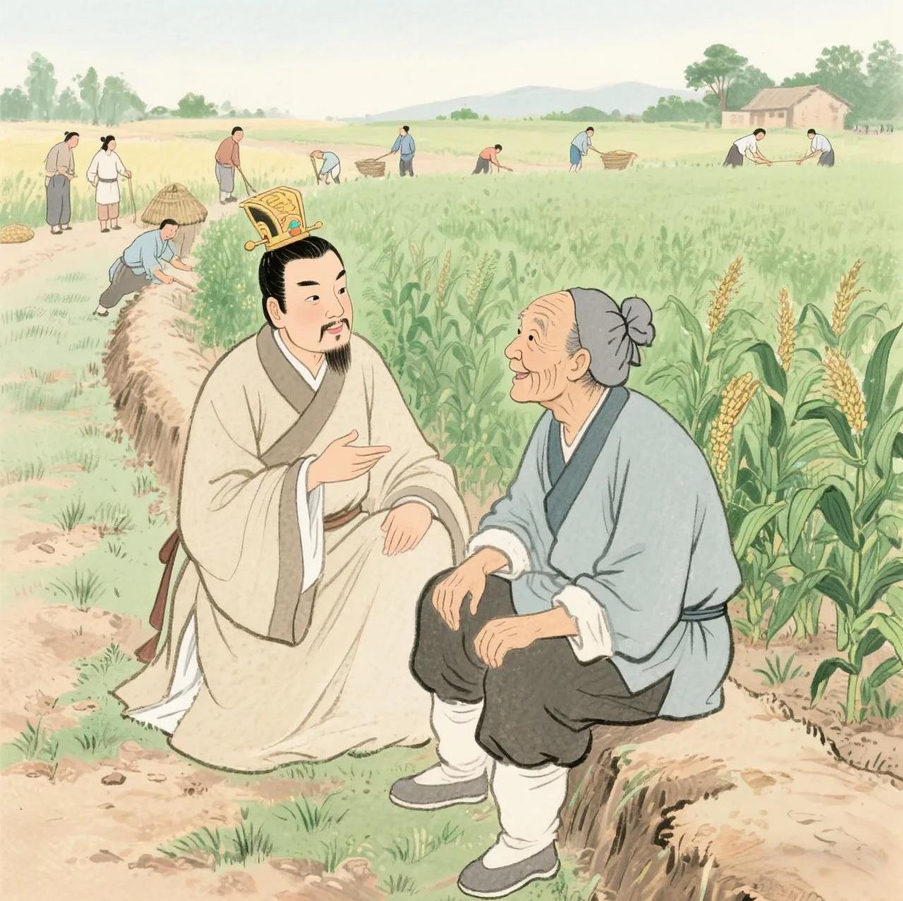 皇帝打猎，误入沼泽迷路，碰见一个农夫：带我找路出去，重赏你！
农夫：我有话要说；