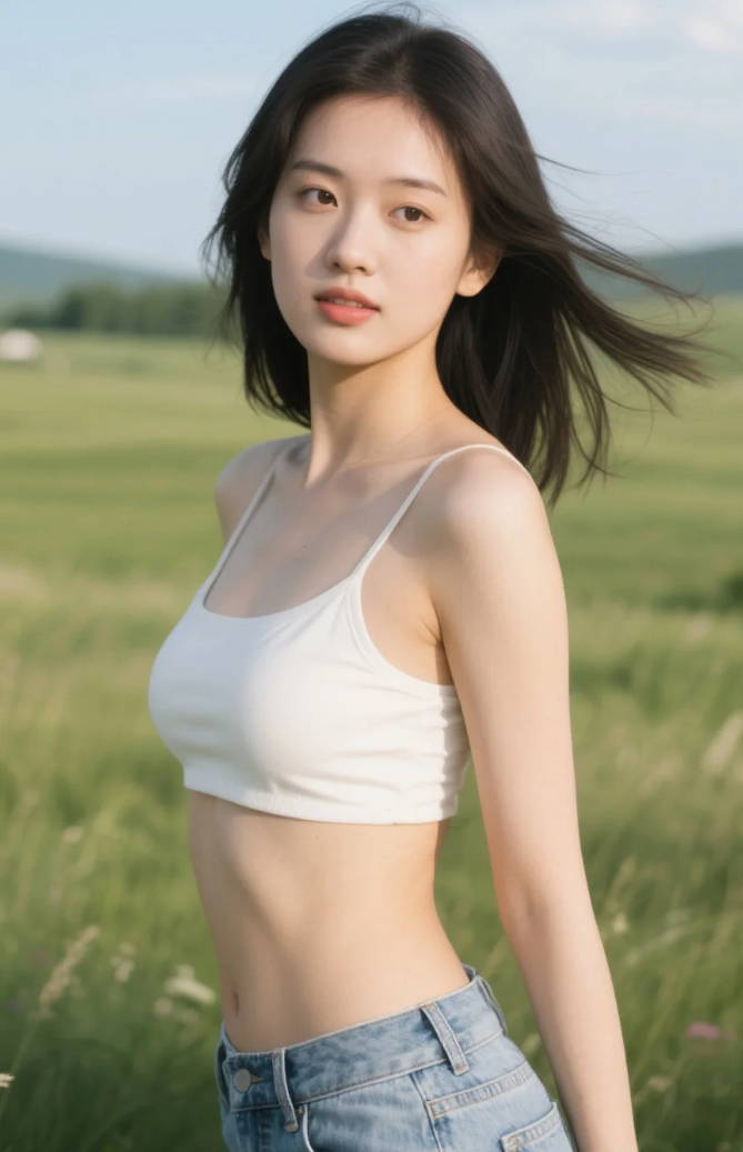 像是来自天边的仙女，降临在这片绿色海洋。