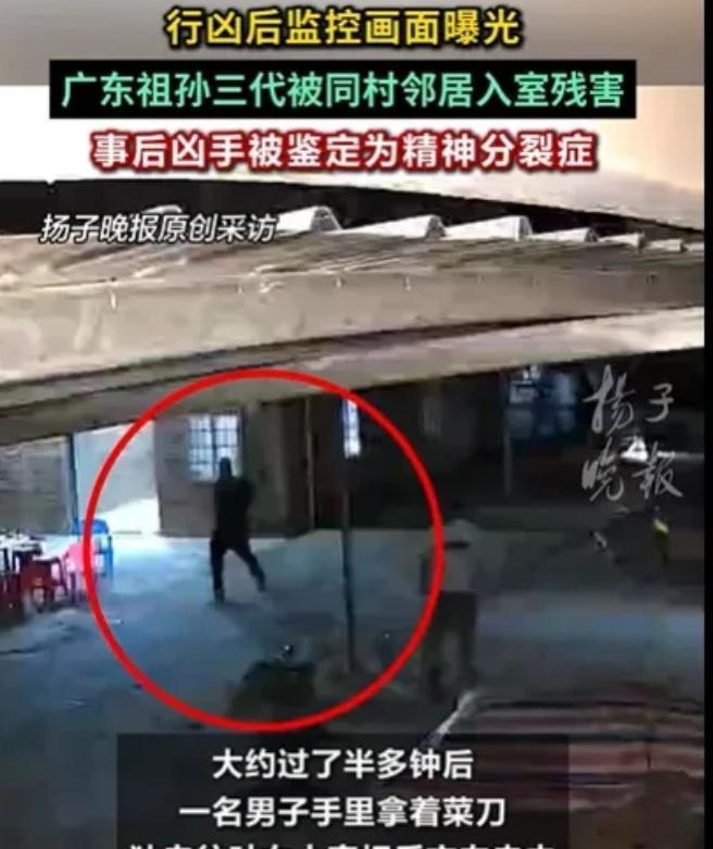 广东廉江，一女子家中突然遭遇横祸，邻居叶某志手持菜刀闯入，把女子70多岁的母亲、