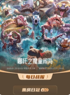 【哪吒2连续30天单日票房TOP1】
据界面新闻报道，据猫眼专业版数据，截至2月