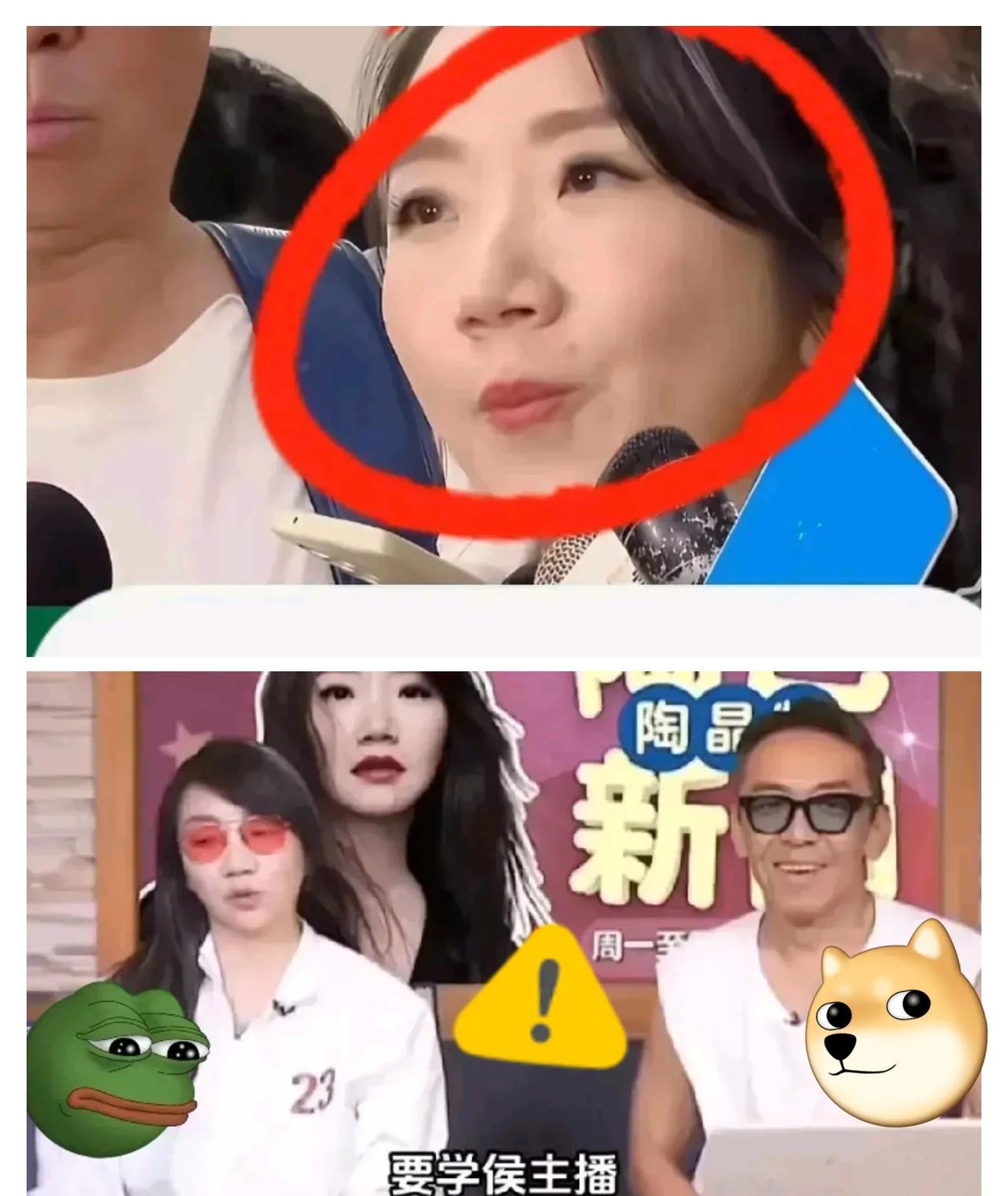 丑人多作怪，这一刻在陶晶莹的身上具象化了！
之前的时候，她参加台湾一期谈话类节目