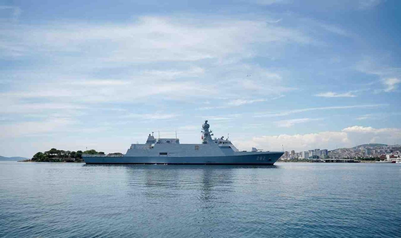 土耳其为巴基斯坦建造的巴布尔级轻护卫舰3号舰(F-282) 开始海试了，这种军舰