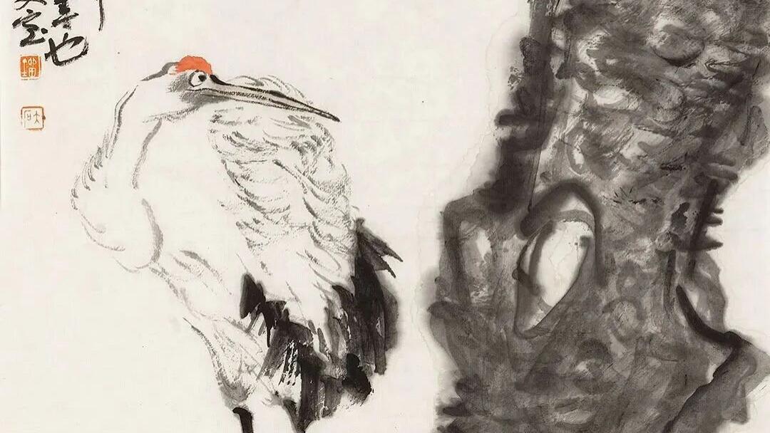 品鉴丨刘大石·常与鹤为群