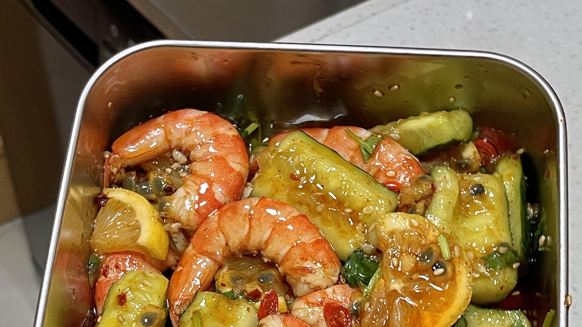 百香果柠檬虾，拯救夏天的没胃口