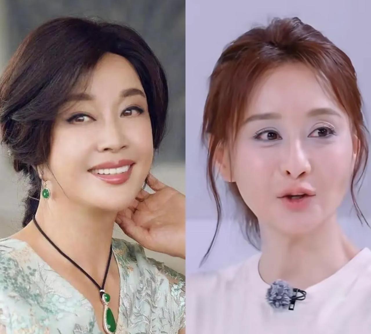 都是认为自己保养好的女星，
刘晓庆能不能教教陈德容啊！
演少女算什么，庆奶下到胧
