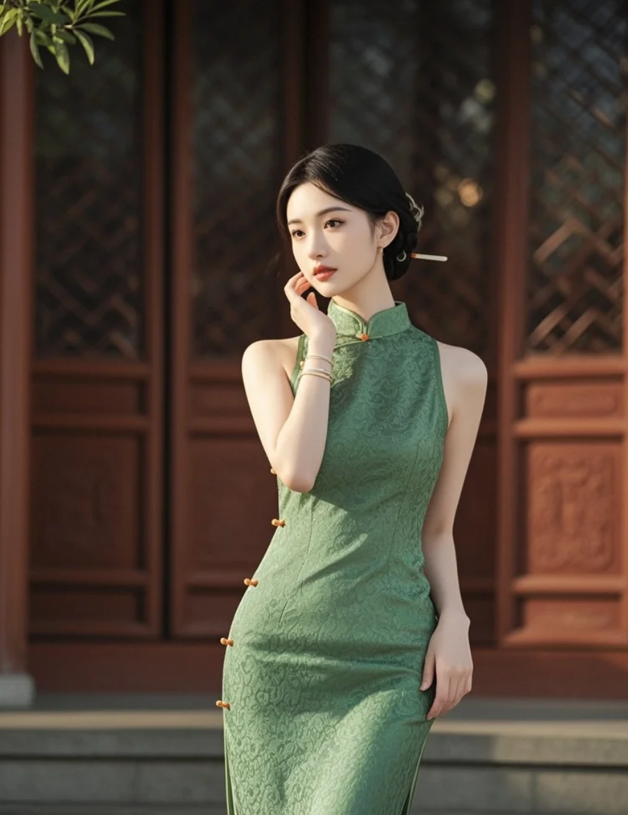 她把旗袍穿成‘东方玫瑰’，带刺的温柔杀我千百遍！