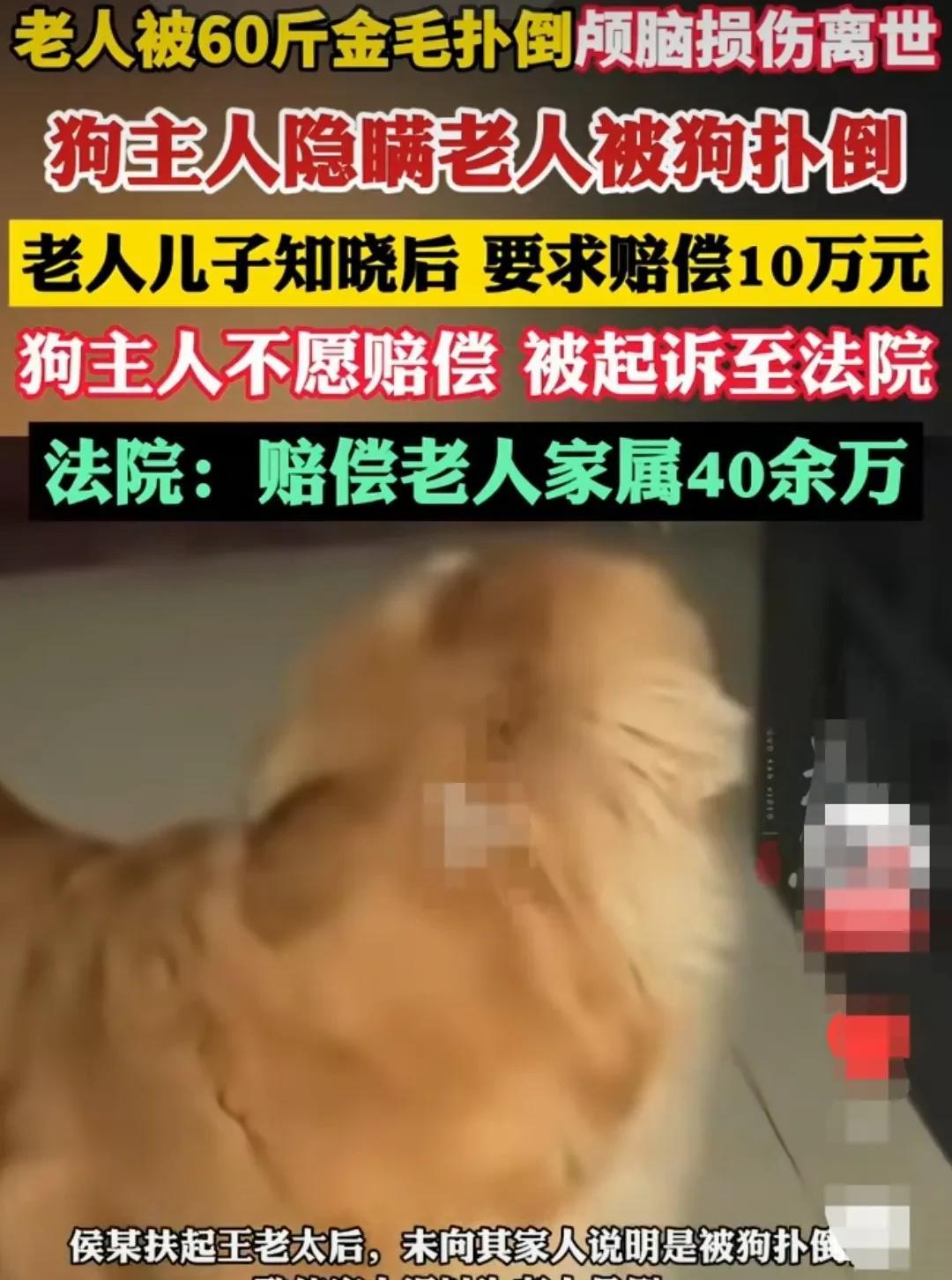 江苏靖江，80岁老人经过邻居家门口的时候，邻居家60斤重的狗，猛然冲出来，将老人